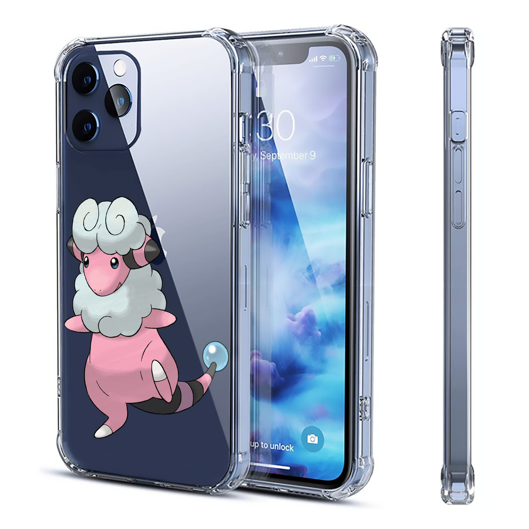 （画像用） ポケットモンスター Pokémon 【iPhone 12シリーズ対応】透明スマホケース（クリアソフトケース）